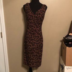 Ralph Lauren Brown Leopard Print Dress